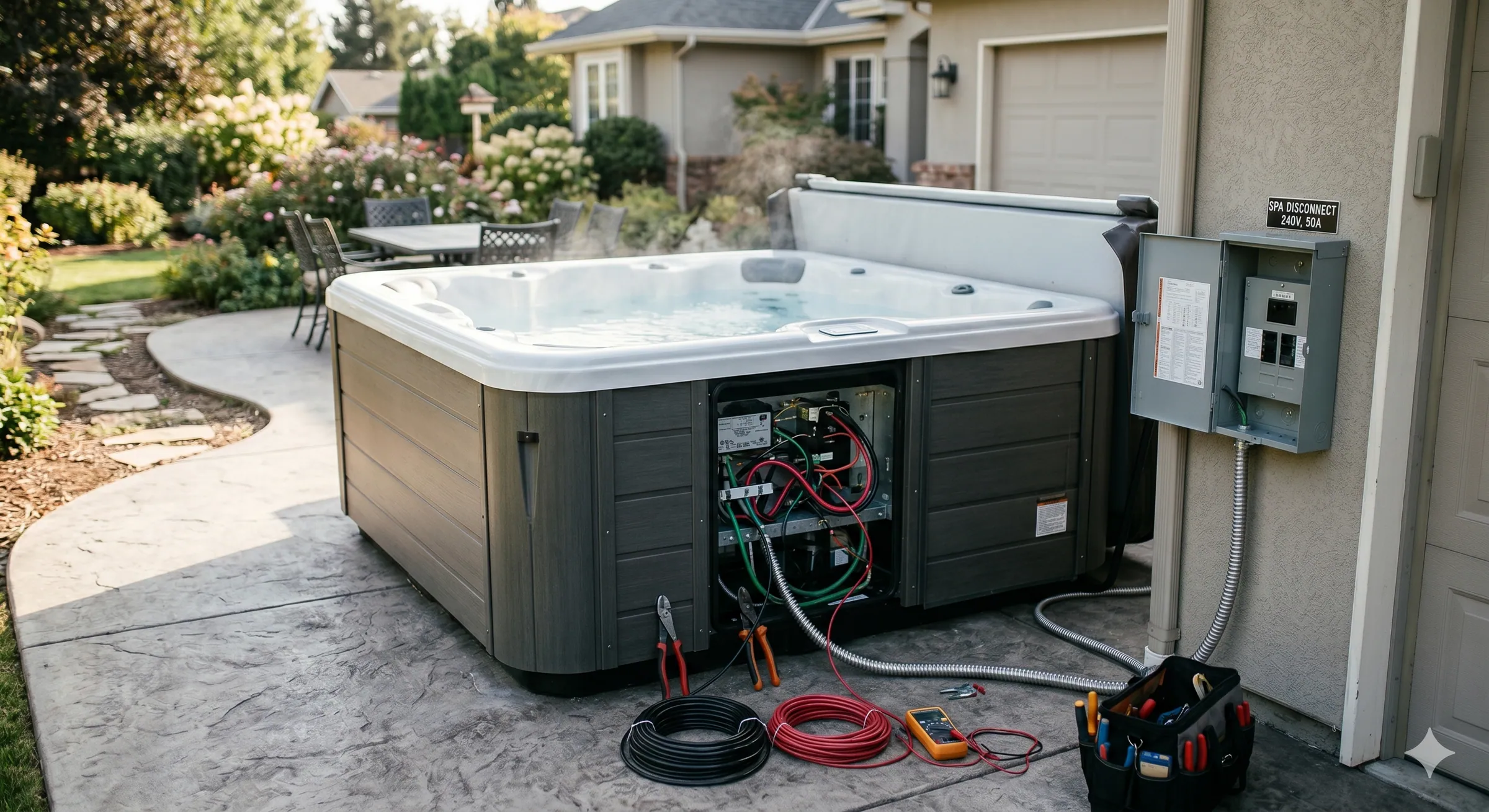 What Our Hot Tub Electrical Service Includes